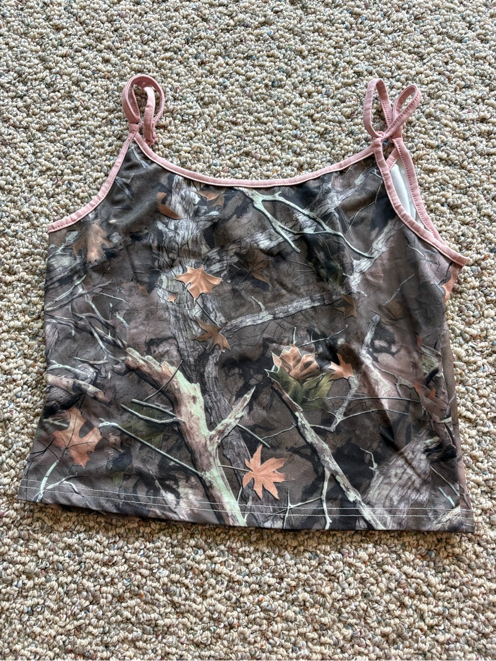 Camo Print Pink-Trim Tank Top